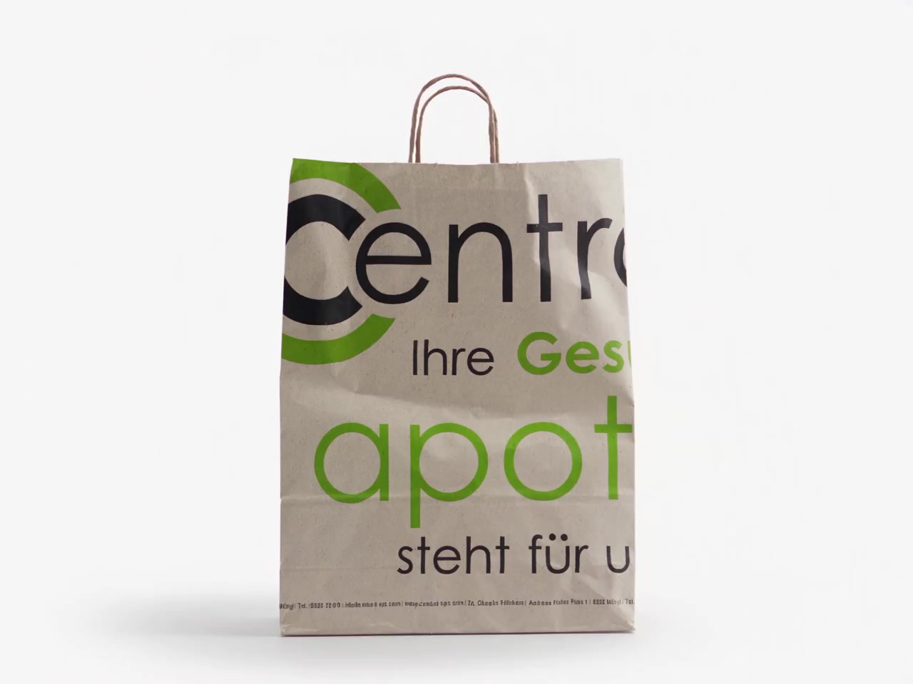Graspapiertasche der Central Apotheke